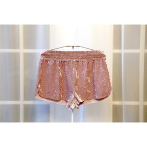 NWT Forever 21 Size S Blush Velvet Shorts